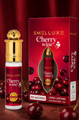 SMELLUXE Cherry wine Premium Attar Roll-On Perfume (6ml) | Long Lasting | Alcohol-Free