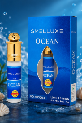 SMELLUXE Ocean Premium Attar Roll-On Perfume (6ml) | Long Lasting | Alcohol-Free.